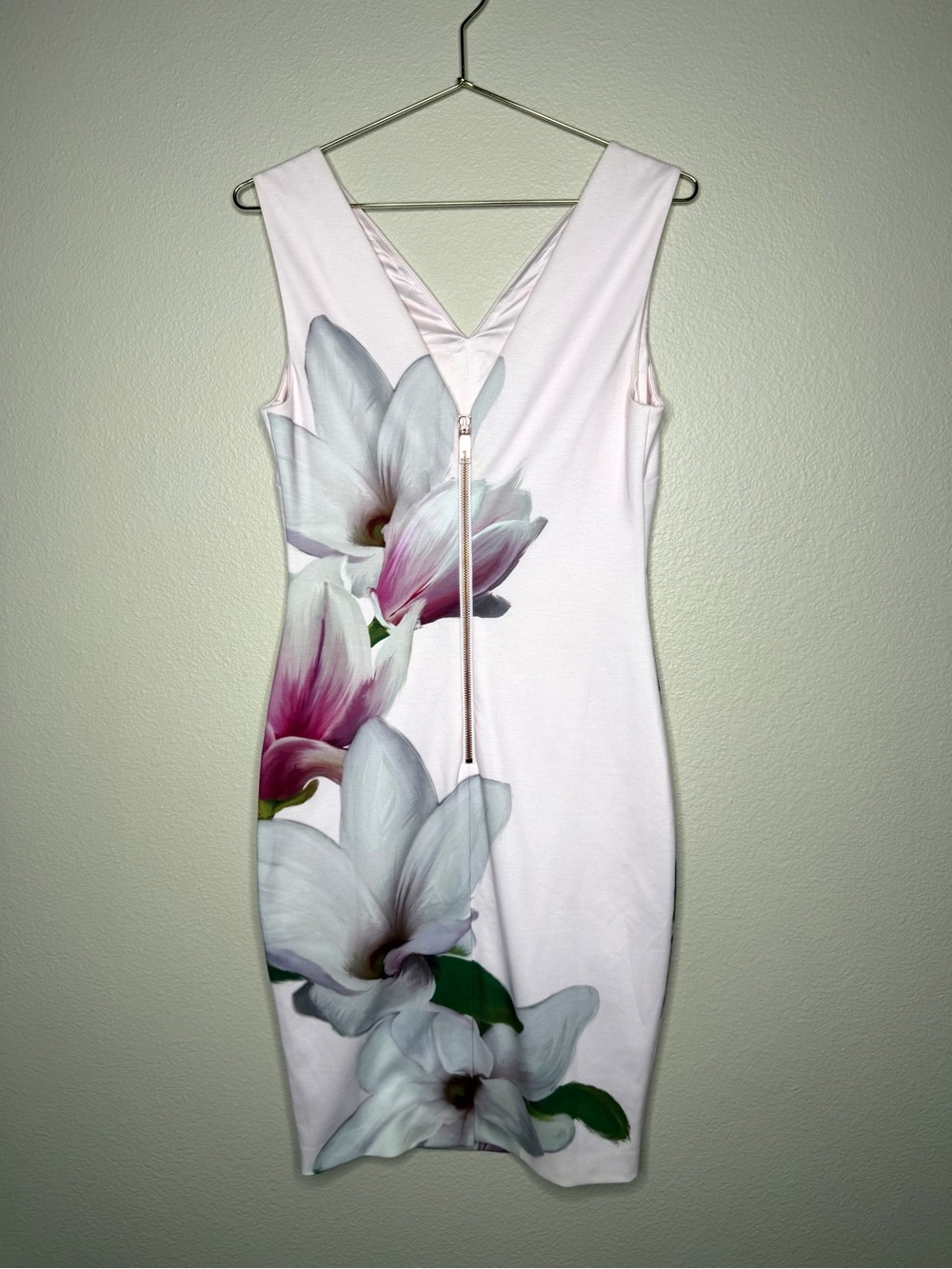 Ted Baker Women's Aviah Magnolia Sheath Bodycon Dress 2 Pink Cocktail Party - Picture 3 of 11
